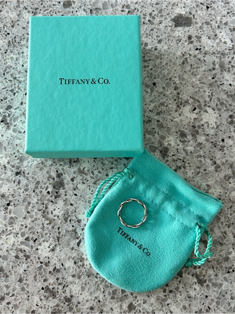 Tiffany & co Silver Narrow Infinity Band Ring Size 6.5 - Picture 9 of 11